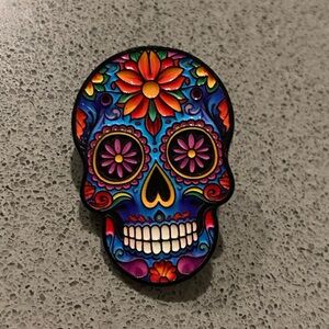 Colorful Sugar Skull Pin